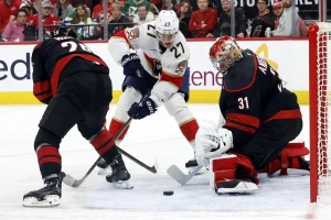 Panthers’ Eetu Luostarinen Ejected for Boarding Jackson Blake in Intense Game 3 Against Hurricanes