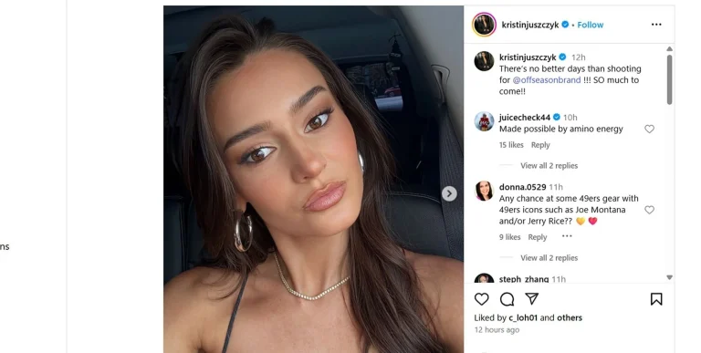 Kyle Juszczyk supports wife's Off Season brand