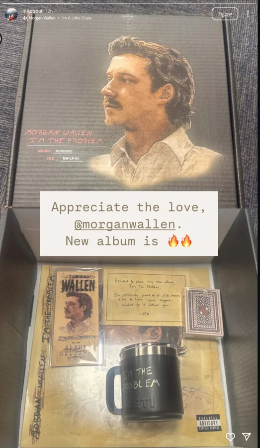 Mike Trout Endorses Morgan Wallen’s New Album, Sparking Excitement Beyond Baseball Fans Mike Trout Endorses Morgan Wallen’s New Album, Sparking Excitement Beyond Baseball Fans