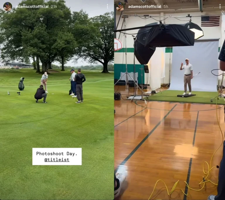Adam Scott Titleist photoshoot Travelers Championship 2025