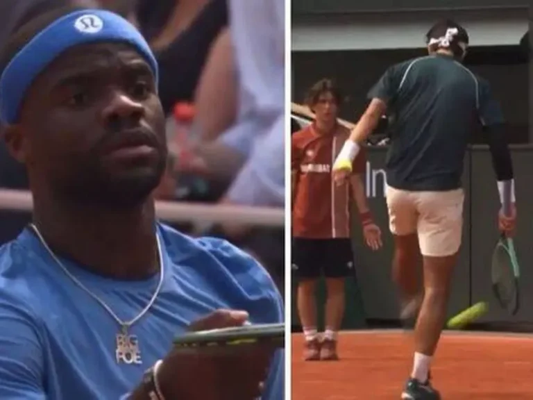 Andre Agassi meets Steffi Graf at French Open