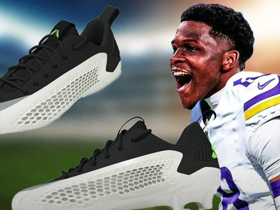 Anthony Edwards dual-sport athlete Adidas football cleats Anthony Edwards dual-sport athlete Adidas football cleats