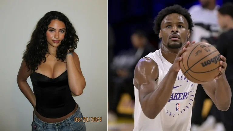 Bronny James girlfriend Parker Whitfield proud announcement