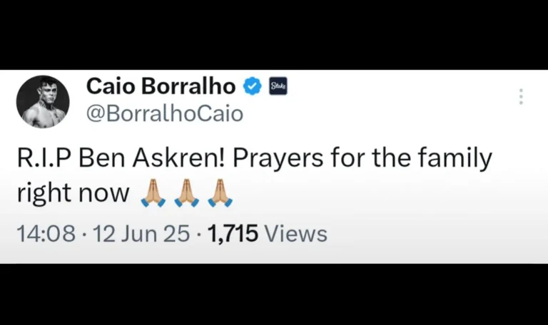 Caio Borralho apologizes for Ben Askren death post