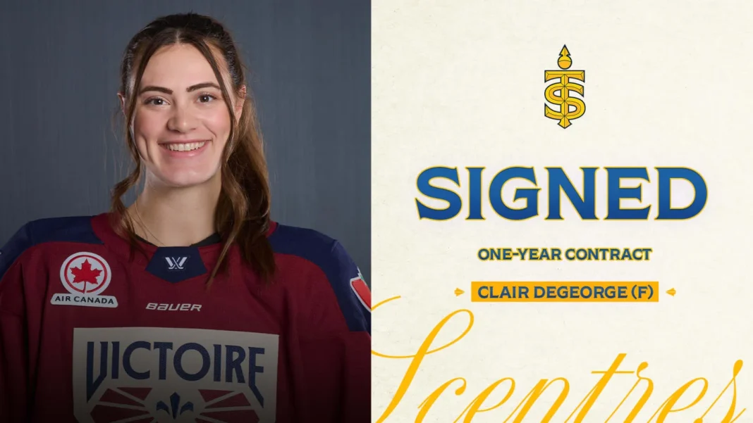 Clair DeGeorge Toronto Sceptres contract