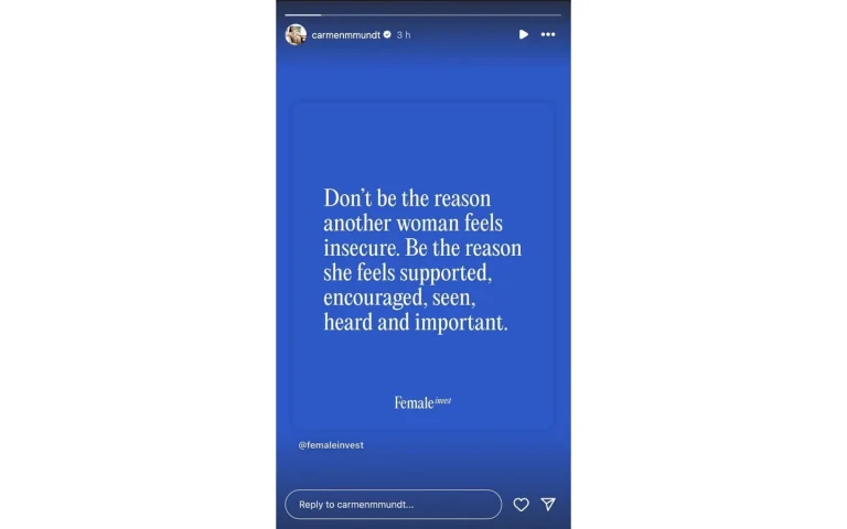 George Russell girlfriend Carmen Mundt inspirational message