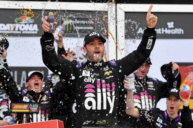 Jimmie Johnson post-win beverage choice