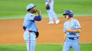 Kumar Rocker Battles Leg Cramps with Record Pickle Juice Intake in Gritty Performance Against White Sox