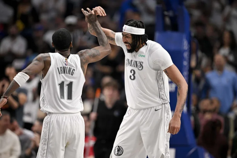 Kyrie Irving Dallas basketball celebration