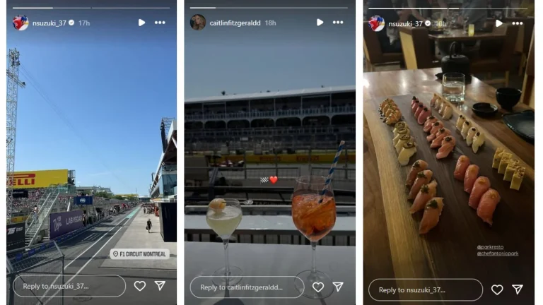 Nick Suzuki Canadian Grand Prix sushi dining experience