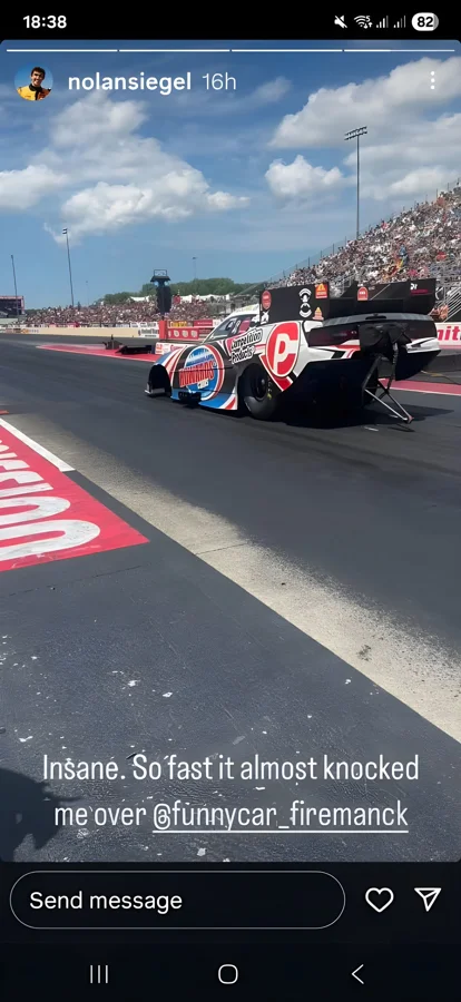 Nolan Siegel IndyCar NHRA event