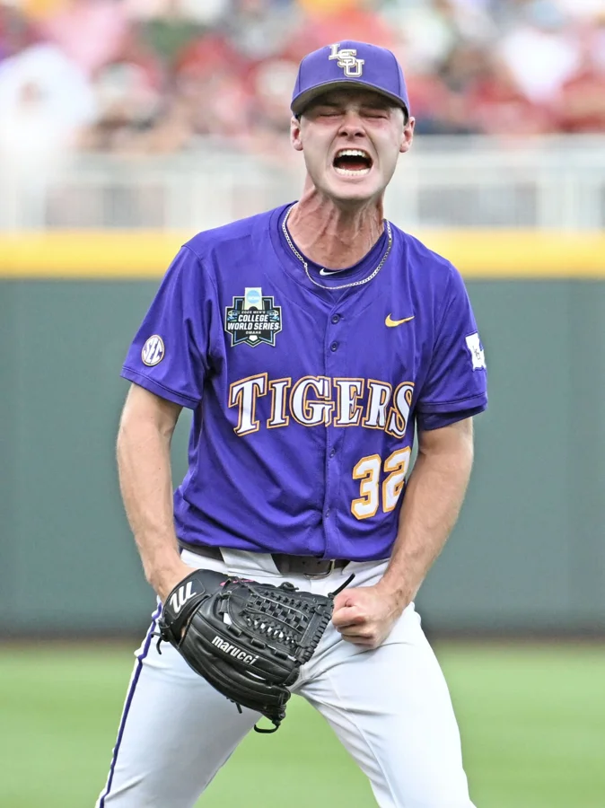 Paul Skenes supporting LSU in College World Series