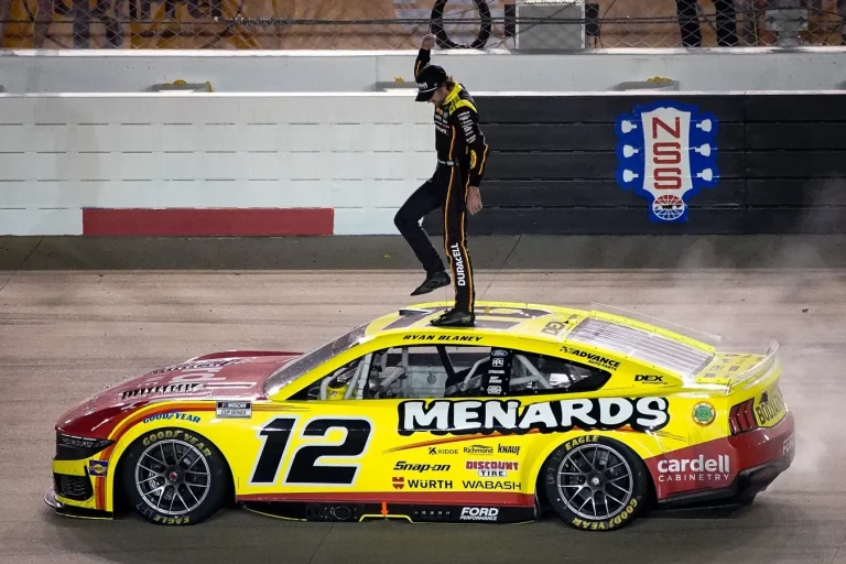 Ryan Blaney NASCAR victory lane tradition