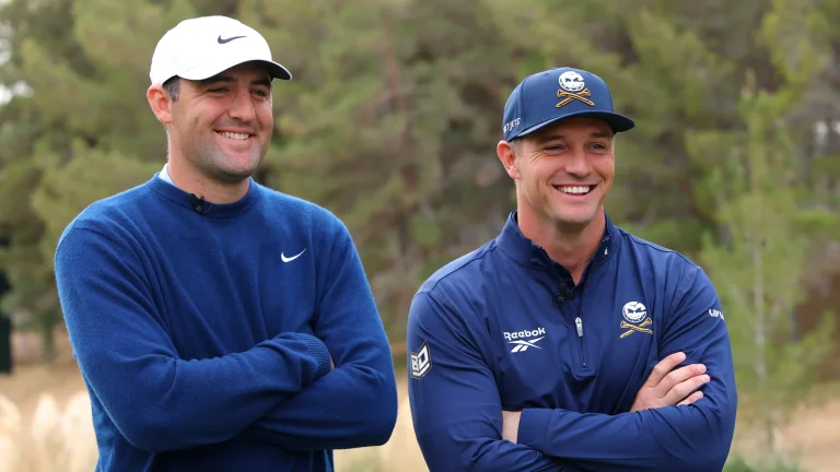 Scottie Scheffler and coach heated practice session