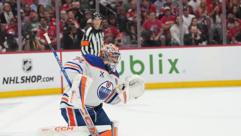 Stuart Skinner playoff milestone and performance