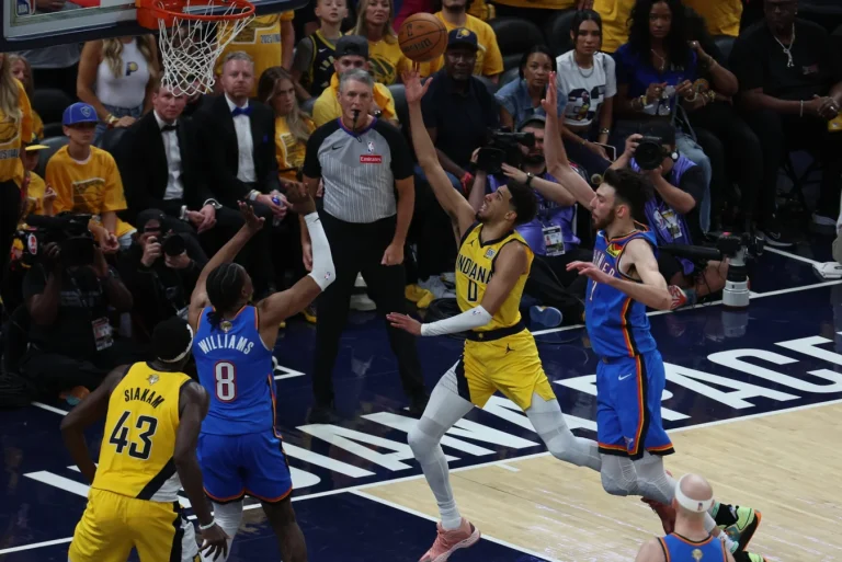 Tyrese Haliburton controversial fall NBA Finals