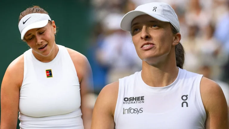 Amanda Anisimova reacts to Swiatek meal