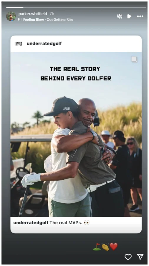 Bronny James girlfriend reacts heartfelt golf