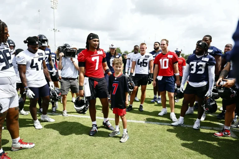 CJ Stroud emotional Make-A-Wish visit