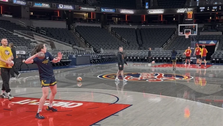 Caitlin Clark football throwing skills