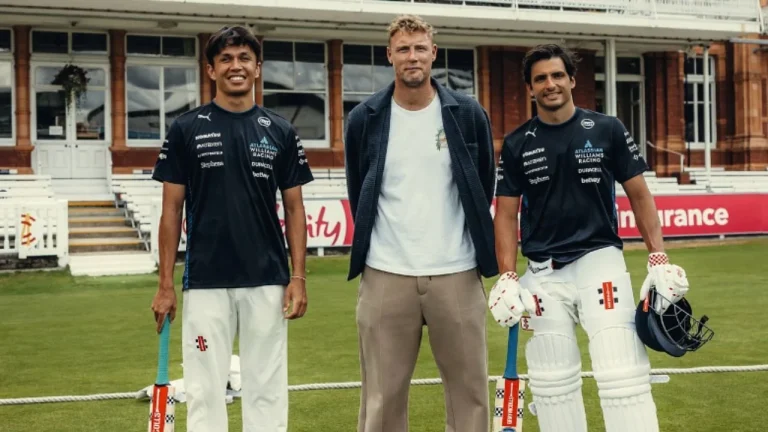 Carlos Sainz cricket meeting