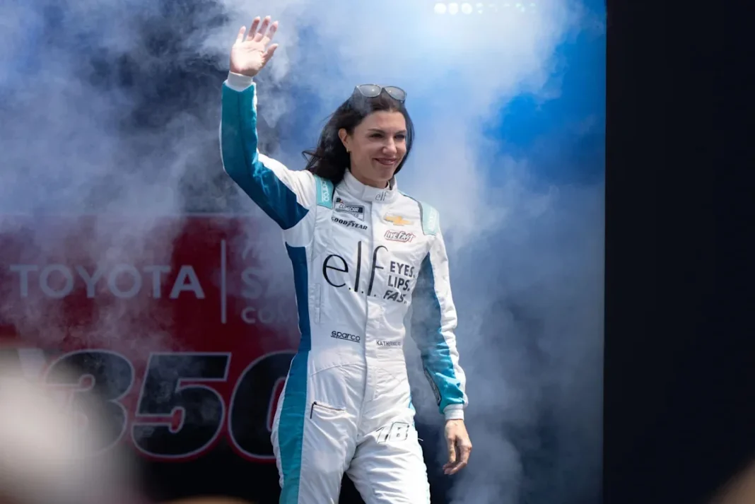 Denny Hamlin praises Katherine Legge Denny Hamlin praises Katherine Legge