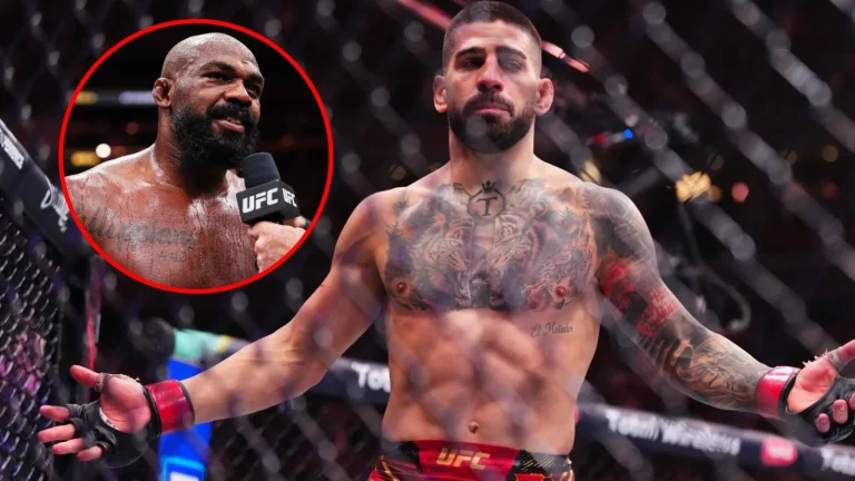 Ilia Topuria ducking Arman Tsarukyan