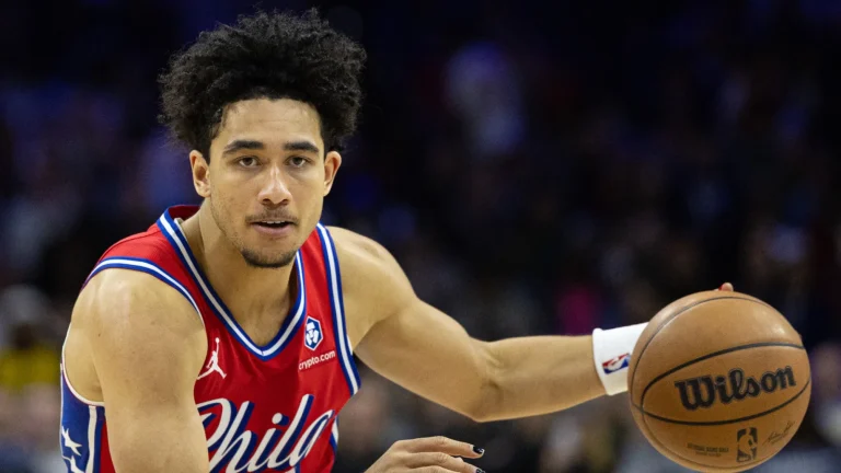 Jared McCain 76ers return