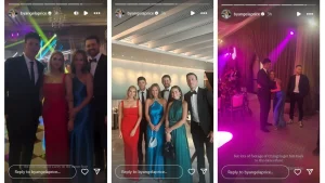 Jeff Petry’s Wife Playfully Tries to Get Carey Price Dancing at Nick Suzuki’s Star-Studded Wedding Reception