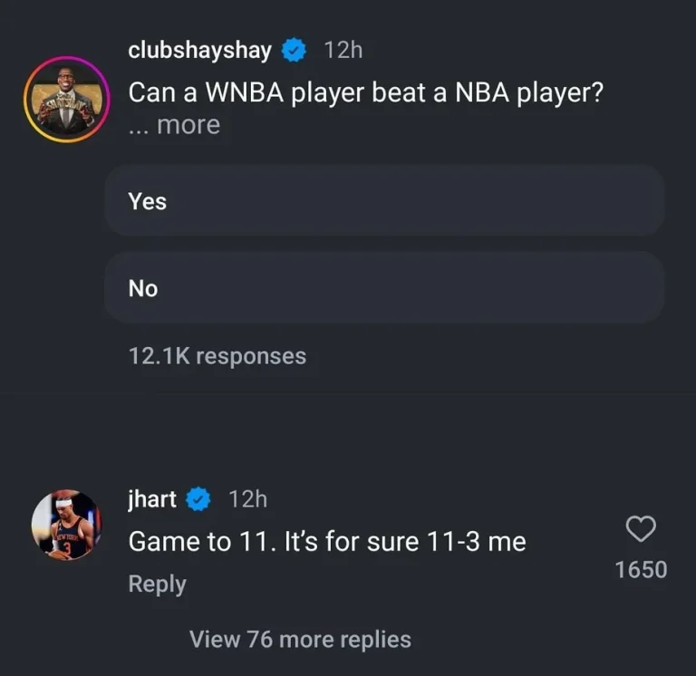 Josh Hart NBA WNBA debate response