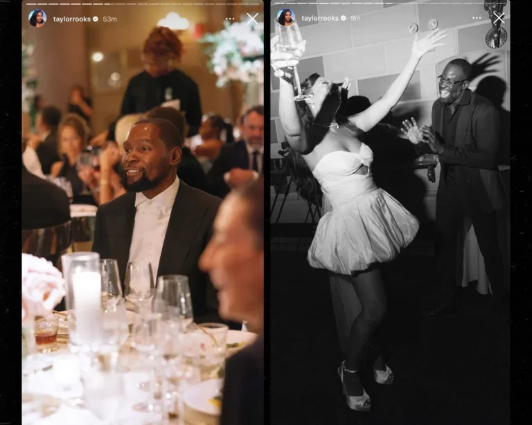 Kevin Durant at Taylor Rooks wedding