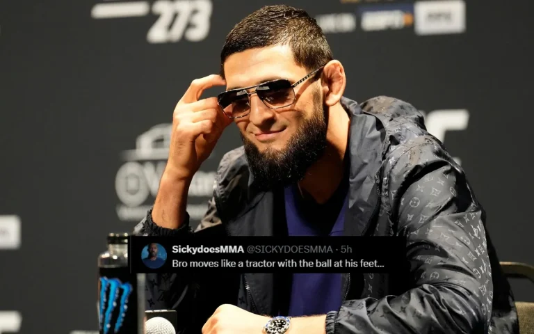 Khamzat Chimaev’s Stunning Football Assist Leaves Fans Speechless Ahead of UFC Title Fight Khamzat Chimaev’s Stunning Football Assist Leaves Fans Speechless Ahead of UFC Title Fight