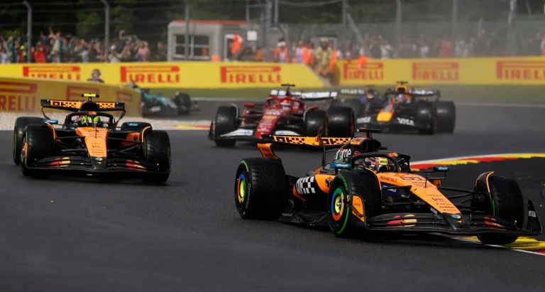Lando Norris Eau Rouge Battle