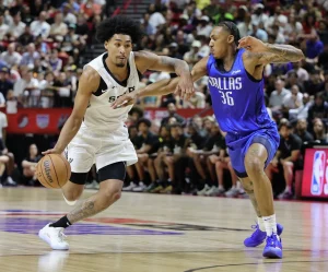 Victor Wembanyama’s towering moment with LeBron James sparks social media frenzy in Las Vegas encounter