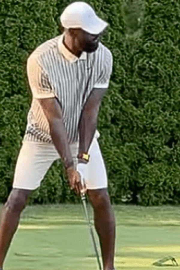 LeBron James golf swing progress