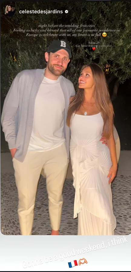 Leon Draisaitl wedding celebration France
