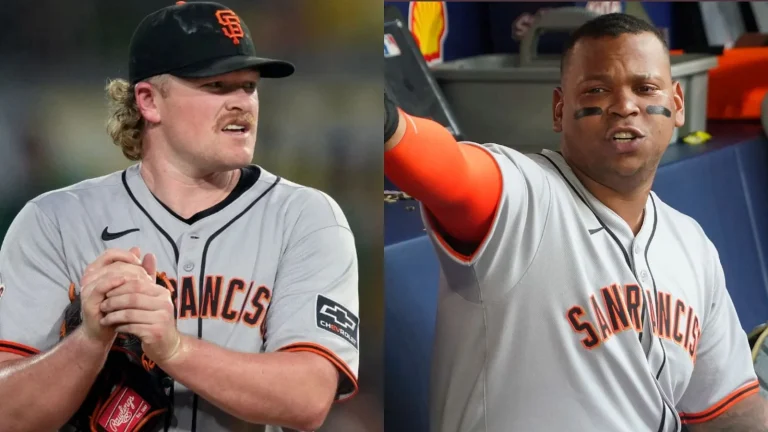 Logan Webb on Devers first base