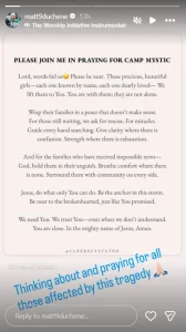 Matt Duchene sends heartfelt prayers for missing children as Texas Hill Country flash floods wreak havoc