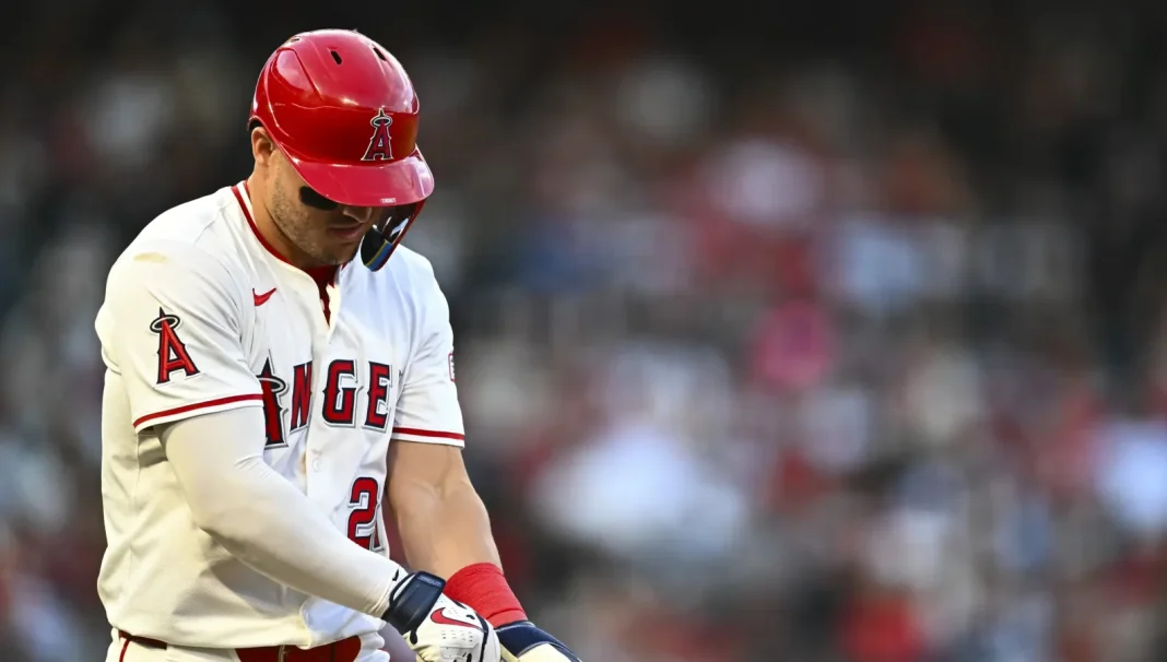 Mike Trout outfield comeback setback Mike Trout outfield comeback setback