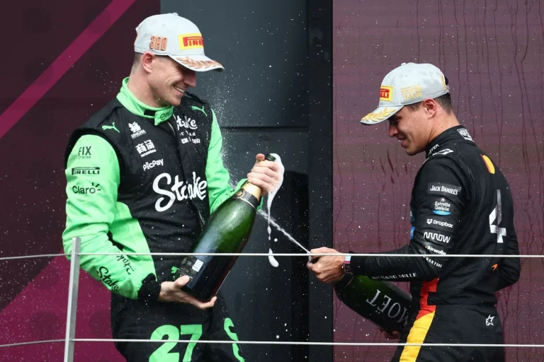 Nico Hulkenberg F1 podium celebration