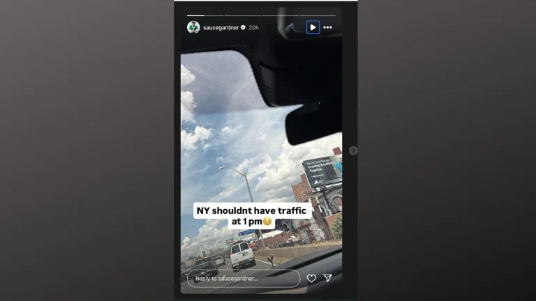 Sauce Gardner Jets traffic frustration