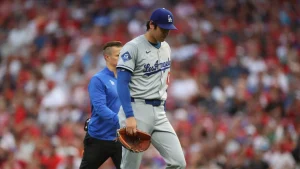 Shohei Ohtani Pulled Early with Hip Cramp Amid Heat, Raising Concerns Over His Pitching Injury and Form