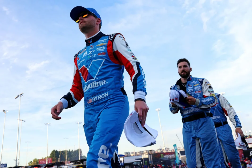 William Byron reacts to Lewis Hamilton William Byron reacts to Lewis Hamilton