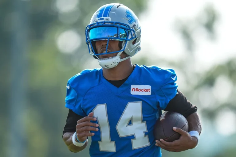 Amon-Ra St Brown Lions practice