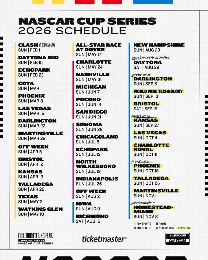 Austin Cindric NASCAR 2026 schedule