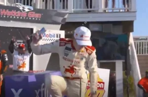 Connor Zilisch Secures Watkins Glen Victory but Suffers Scary Fall on Victory Lane