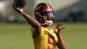 Jayden Daniels Playfully Slams Sam Hartman’s Pregame Outfit Ahead of Commanders’ Big Night