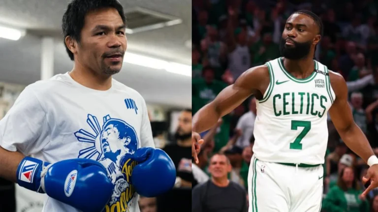 Jaylen Brown meets Manny Pacquiao