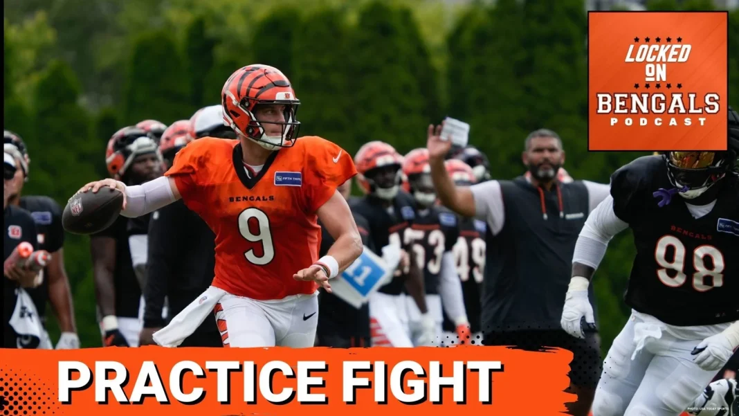 Joe Burrow Bengals practice fight Joe Burrow Bengals practice fight