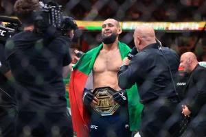 Khamzat Chimaev Shatters UFC Records, Dominates to Secure Unbeaten Middleweight Title Victory